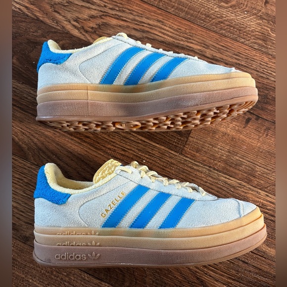 Adidas Gazelle Bold Almost Blue Yellow (Women's) - Picture 10 of 11